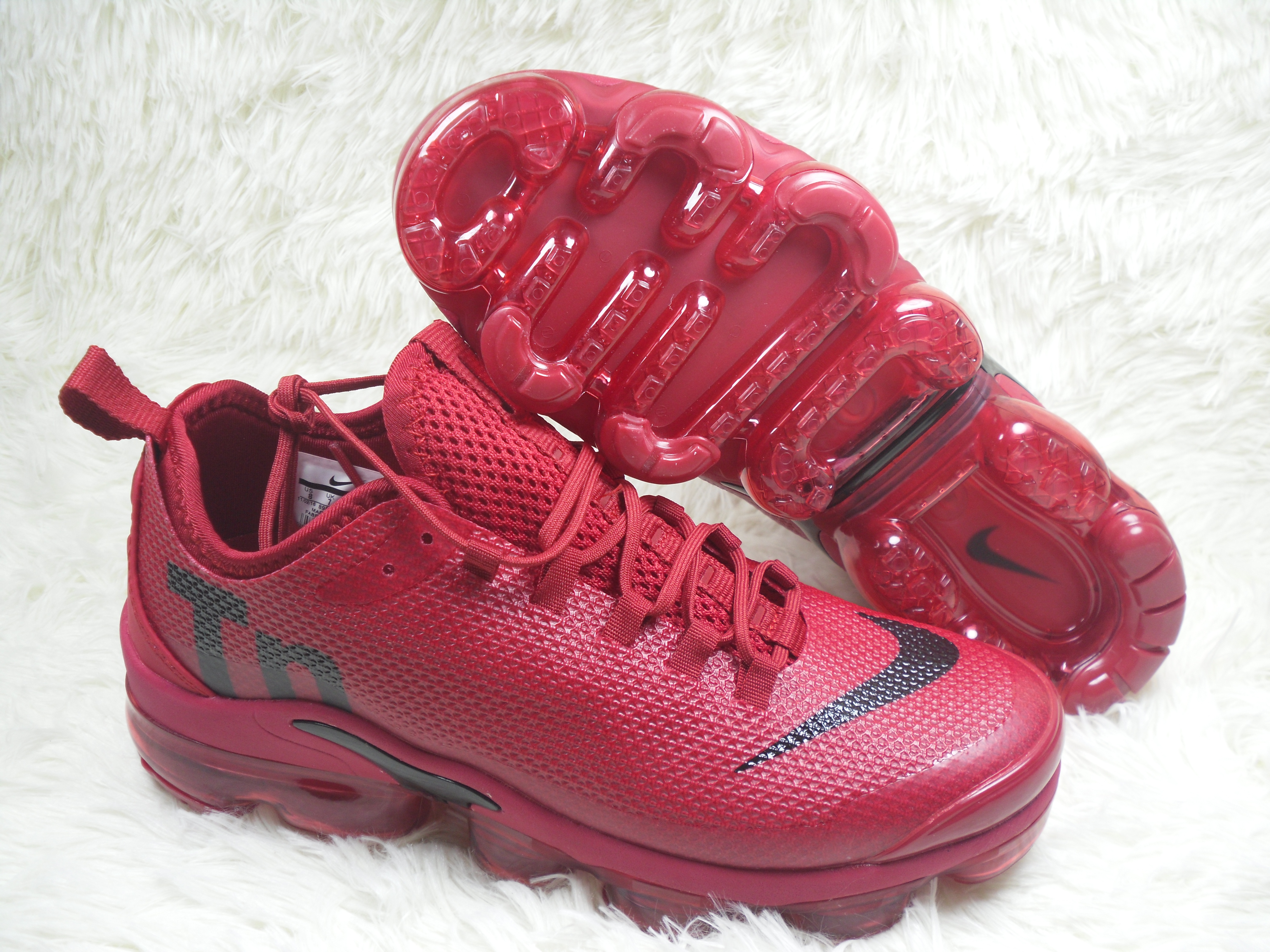 Men Nike Air Max Plus Summer Red Black Shoes - Click Image to Close